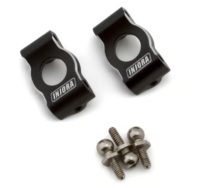 Injora Losi® Micro-B™/T™ Aluminum Front Caster Blocks (Black) (2) INJLOS-02BK