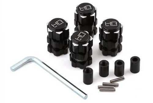 Hot Racing Aluminum +10mm 17mm Splined Hubs for Traxxas Maxx