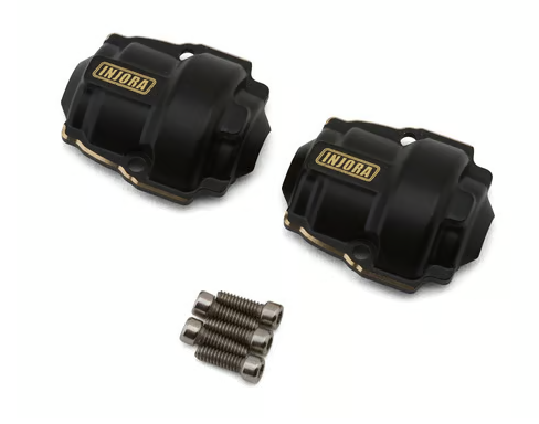 Injora Redcat Ascent-18 Brass Differential Covers (Black) (2) (7g ea) ASC18-07BK