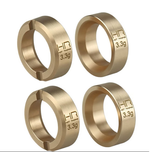 Hot Racing 3.6g Brass Wheel Weights, SCX30 HRASXTY155H