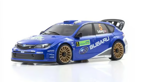 Kyosho MA-020 AWD Mini-Z ReadySet w/2008 Subaru Impreza WRC Rally Body (White/Blue) w/KT-531P 2.4GHz Radio