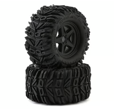 UPG-10000 DIRT CLAW 2.8" PRE-MOUNTED ALL-TERRAIN TIRES W/5-STAR WHEELS (2)