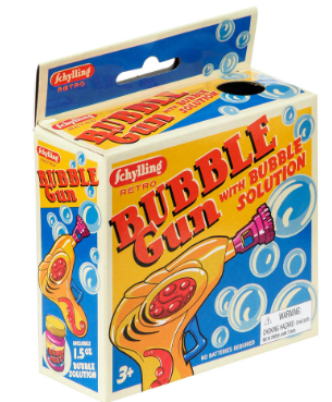 Schylling Retro Bubble Gun w/Bubble Solution