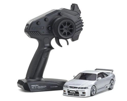  Kyosho MA-020 AWD Mini-Z ReadySet w/Nissan Skyline GT-R R33 Nismo Body (Spark Silver) w/KT-531P 2.4GHz Radio KYO32659S
