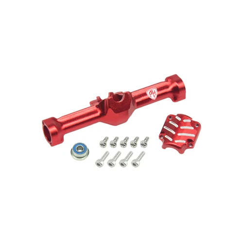 Power Hobby Aluminum Rear Axle w/Cover, Red, for Axle SCX30 PHB7557RED 