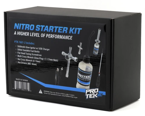  ProTek RC Nitro Starter Set w/Glow Ignitor, Fuel Bottle, Wrenches & Screwdriver PTK-7601-2