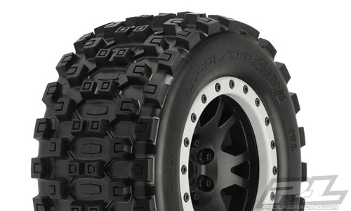 Badlands MX43 Pro-Loc Mounted, Impulse Black Wheels with Grey Rings (2): X-Maxx PRO1013113