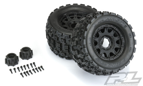 Badlands MX38 3.8" Mounted Raid MT Tires, 8x32 17mm (F/R) PRO1012710