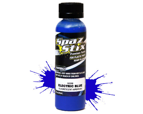 SZX02250  Electric Blue Fluorescent Airbrush Ready Paint, 2oz Bottle