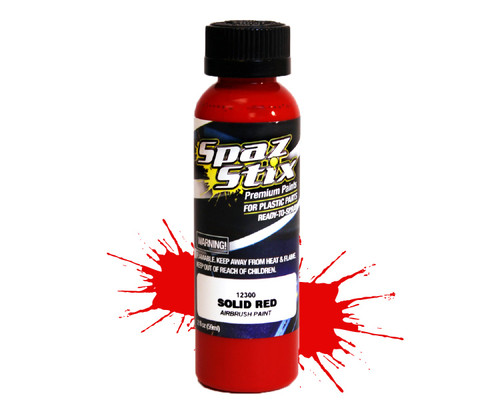 SZX12300 Solid Red Airbrush Ready Paint, 2oz Bottle
