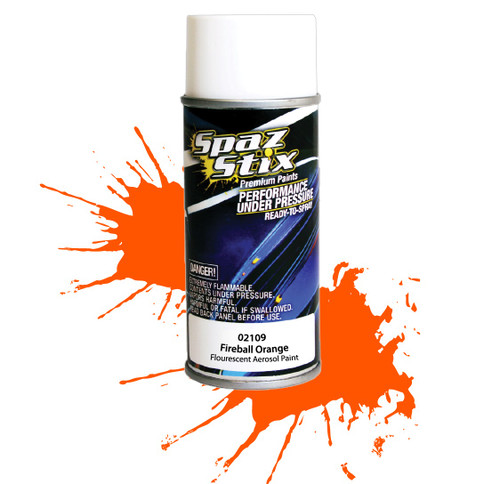 SZX02109 Fireball Orange Fluorescent Aerosol Paint, 3.5oz Can