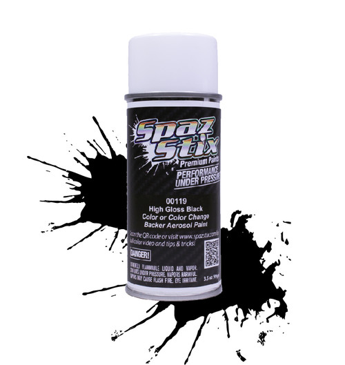 SZX00119  High Gloss Black/Backer, Aerosol Paint, 3.5oz Can