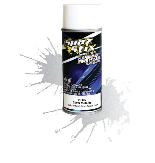 SZX00309  Metallic Silver/"Candy" Backer, Aerosol Paint, 3.5oz Bottle