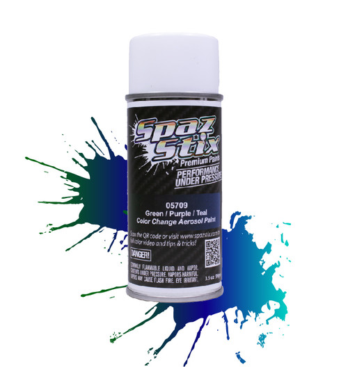 SZX05709  Color Change Aerosol Paint, Green/Purple/Teal, 3.5oz Can