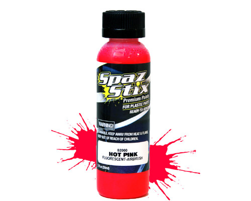SZX02000  Hot Pink Fluorescent Airbrush Ready Paint, 2oz Bottle