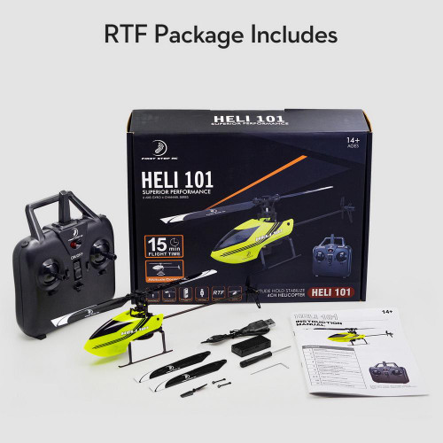 First Step RC Heli 101 Ready to Fly Helicopter Kit Great for Beginners OMP-Heli101-P Purple