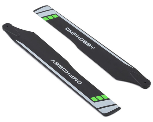173mm Main Blades for OMP M2 Explore and M2 V2 Helicopters (green) oshm2106