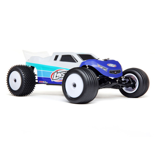 1/18 Mini-T 2.0 2WD Stadium Truck Brushless RTR, Blue LOS01019T2