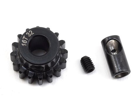 ProTek RC Steel 32P Pinion Gear w/3.17mm Reducer Sleeve (Mod .8) (5mm Bore) (16T)   PTK8059