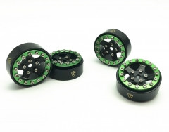Treal 1.0 Beadlock Wheels(4P-Set) for Axial SCX24 with Brass Rings Weighted 22.4g-B Type black/red x002r9mktr