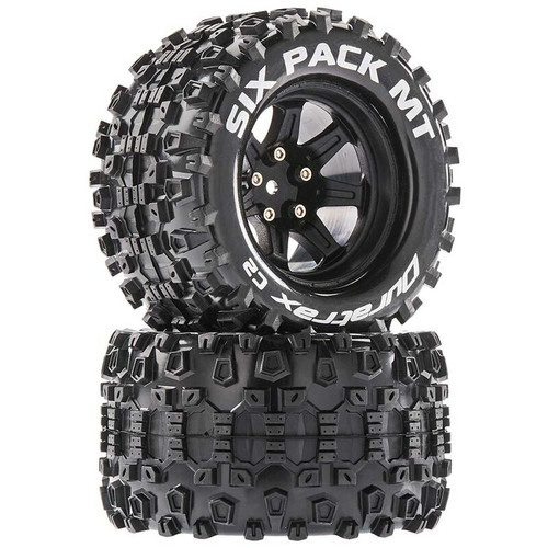 disc.  Six Pack MT 2.8 Mounted Tires, Black 14mm Hex (2)  DTXC5256