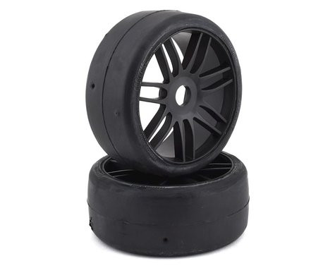 GRP GT - TO2 Slick Belted Pre-Mounted 1/8 Buggy Tires (Black) (2) (S1) w/17mm Hex