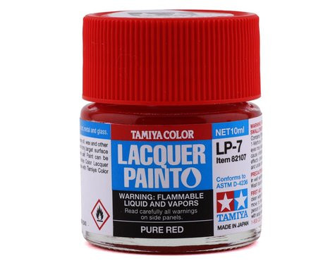 Tamiya LP-7 Pure Red Lacquer Paint (10ml) TAM82107