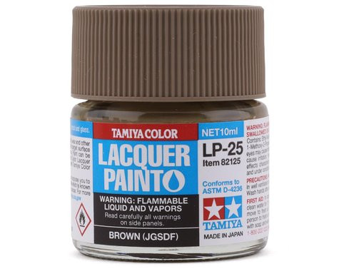 Tamiya LP-25 Brown Lacquer Paint (JGSDF) (10ml) Tam82125