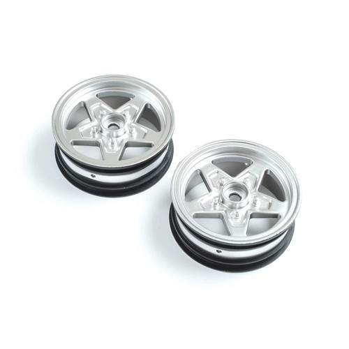 LOS43047 Front Wheel, Satin Chrome (2): 22S Drag