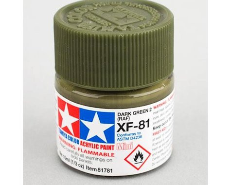 Tamiya XF-81 Flat Dark Green Acrylic Paint (10ml) TAM81781