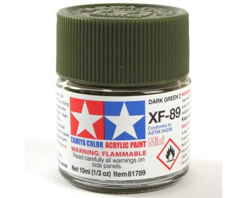 Tamiya XF-89 Flat Dark Green 2 Acrylic Paint (10ml)
