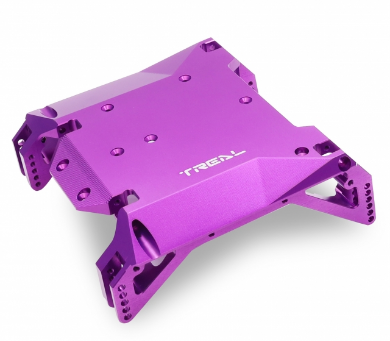 TREAL Ryft Chassis Skid Plate Aluminum 7075 CNC Machined, Center Skid Board for Axial Ryft RBX10 Purple