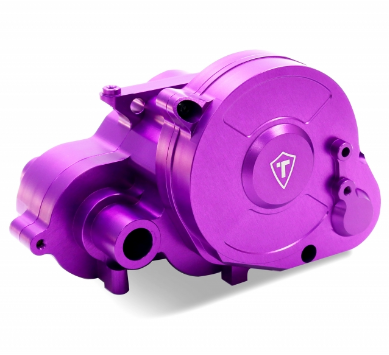 TREAL Ryft Transmission Gearbox W/Motor Mount, Aluminum 7075 CNC Machined Trans Case Set for 1/10 Axial RBX10 Ryft Purple x0033pnjcb