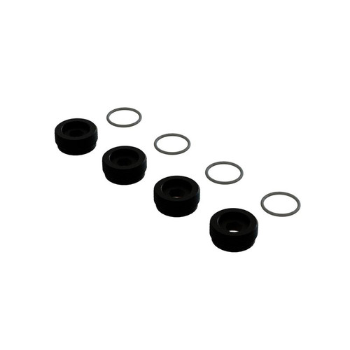 Front Hub Nut Includes O-Rings, Aluminum, Black (4) ARA330775 
