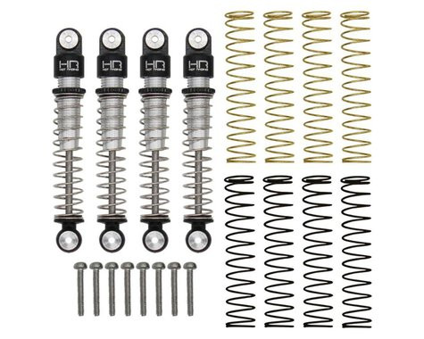 Hot Racing Axial SCX24 Aluminum Threaded Long Travel Shocks (4)  HRASXTF428LT
