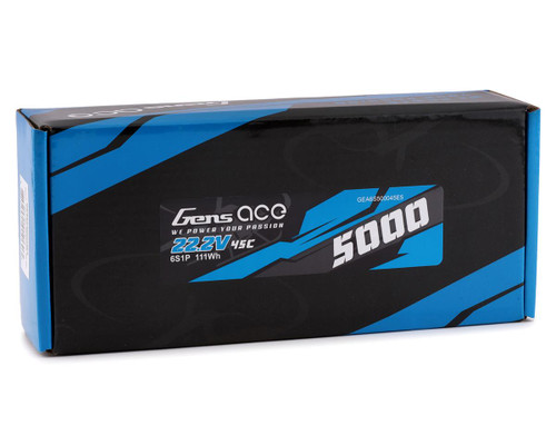 GEA6S500045E5 Gens Ace 6s LiPo Battery 45C (22.2V/5000mAh) w/EC5 Connector