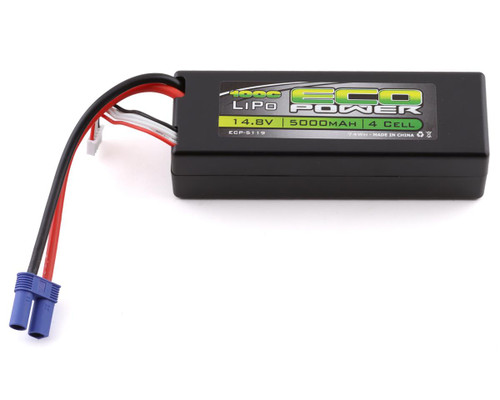 ECP-5119  EcoPower "Basher" 4S 100C Hard Case LiPo Battery w/EC5 (14.8V/5000mAh)