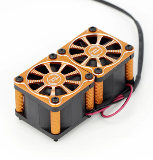  PHBPHF116ORANGE  Power Hobby - Twister Twin / Dual 40mm 1/8 1/5 Motor Aluminum Cooling Fan - Orange