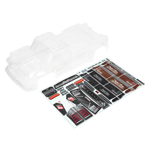  ARA409006 1/5 Clear Body Shell with Decals: OUTCAST 8S 