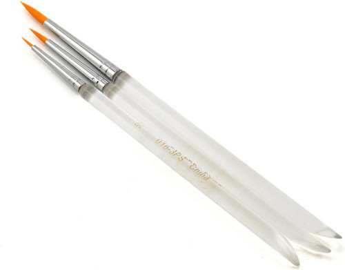  Atlas Brush Co Detail Round Taklon Paint Brush Set (3) 016