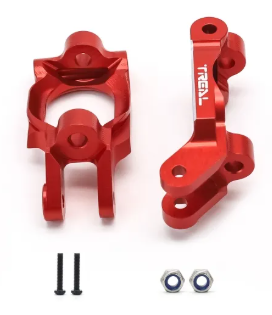 TREAL Alu# 7075 Front C Hubs Carriers (Left&Right) for 1/10 Losi HAMMER REY U4 X003BNHL1P RED