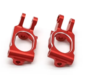 TREAL Alu# 7075 Front C Hubs Carriers (Left&Right) for 1/10 Losi HAMMER REY U4 X003BNHL1P RED