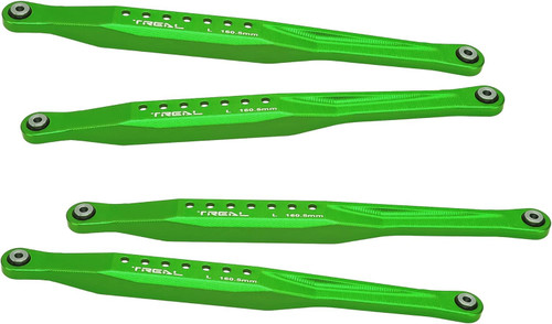 TREAL Lower 4 Trailing Arms Links Set, Aluminum 7075 Lower Chassis Links for Losi LMT 4WD Solid Axle Mega Truck Bog Hog/King Sling X003EF8W8B GREEN