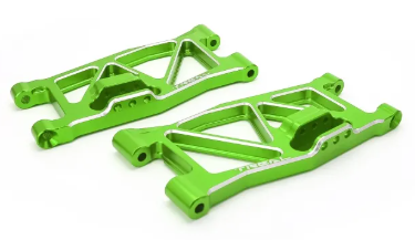 TREAL Alu# 7075 FR Suspension Arm Set (L&R) for Losi HAMMER REY 1/10 4WD Rock Racer X003BNEYJH GREEN