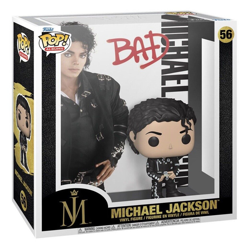 Pop!  Michael Jackson Bad Pop! Album Figure #56 with Case 