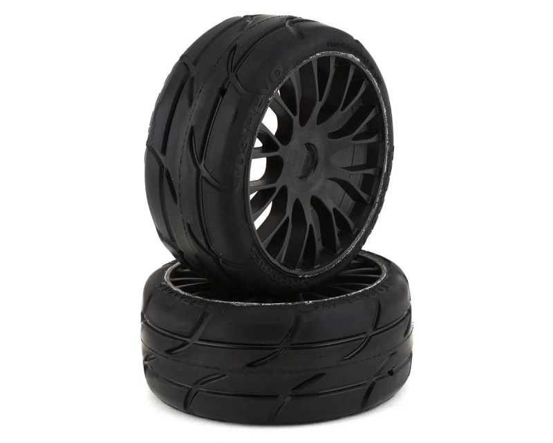 GRP Tires GT - TO3 Revo Belted Pre-Mounted 1/8 Buggy Tires (Black) (2) (XB1) w/FLEX Wheel GRPGTX03-XB1