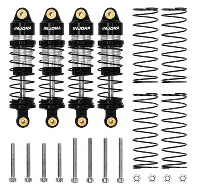 Injora Redcat Ascent-32 Aluminum 35mm Threaded Oil Shocks (Black) (4) ASC32-01BK