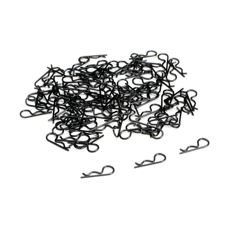 INTC23214BLK Bent-Up Body Clip (100), Black: 1/10