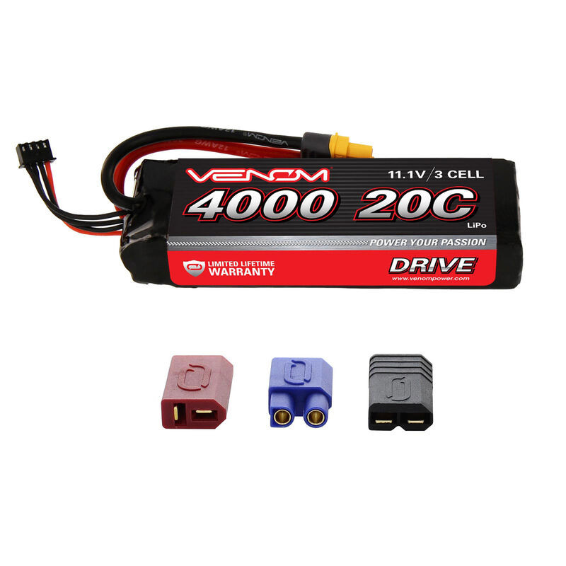 VNR1580 11.1V 4000mAh 3S 20C DRIVE LiPo Battery: UNI 2.0 Plug