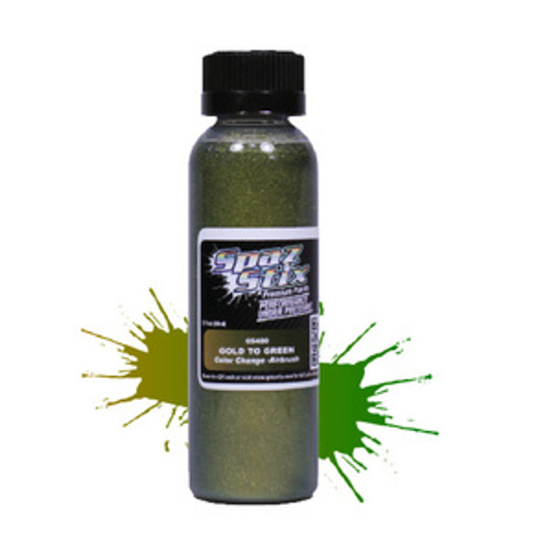 SZX05400  Color Change Airbrush Ready Paint, Gold/Green, 2oz Bottle SZX05400  Color Change Airbrush Ready Paint, Gold/Green, 2oz Bottle